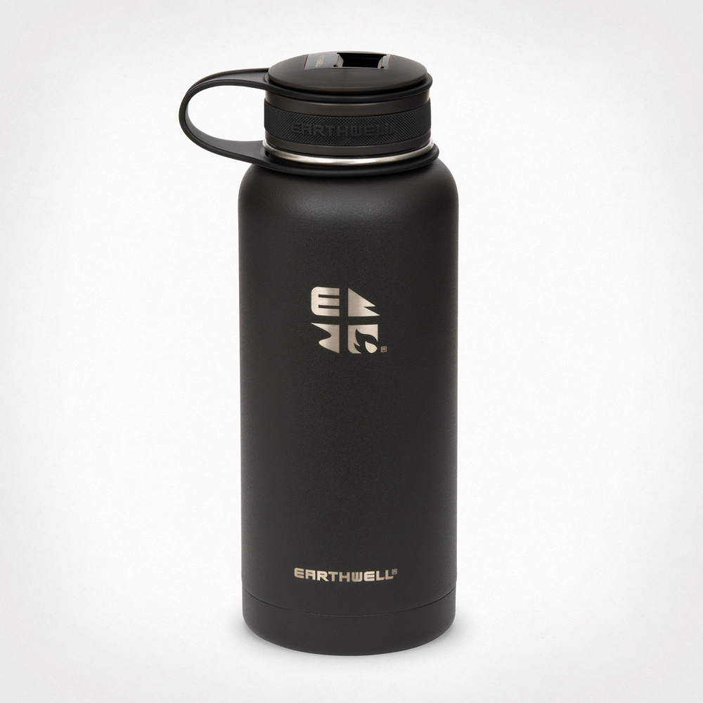 Earthwell Vacuum Bottle 32oz / 950ml - Volcanic Black,
