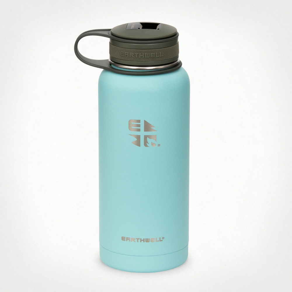 Earthwell Vacuum Bottle 32oz / 950ml - Aqua Blue,