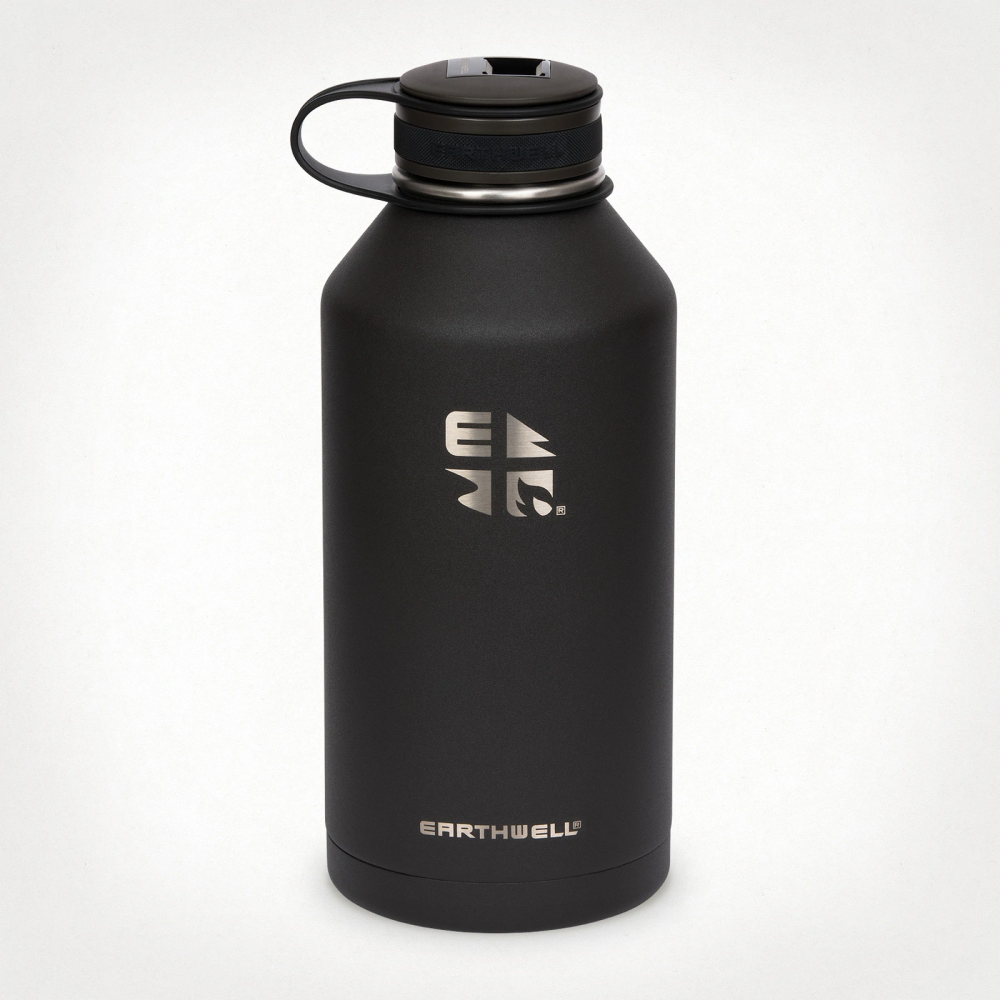 Earthwell Vacuum Bottle 64oz / 1.9l - Volcanic Black,