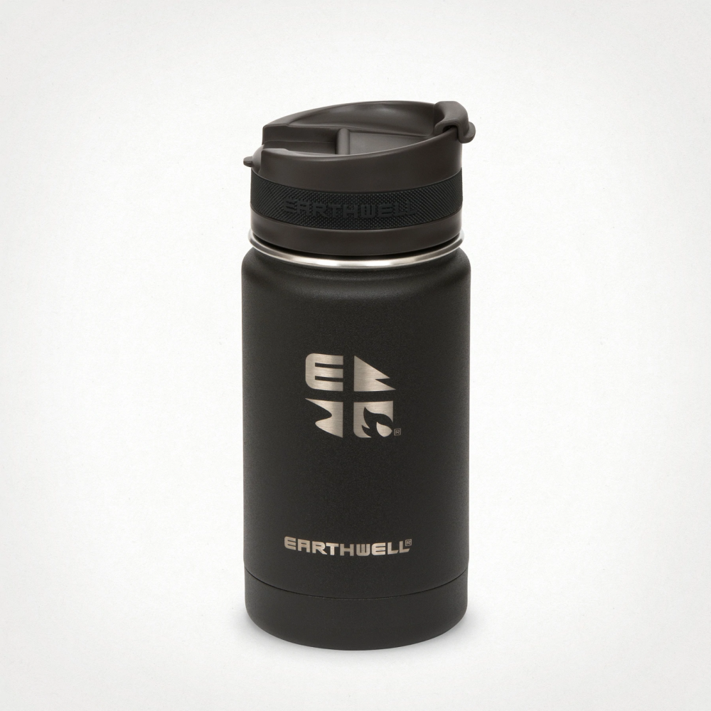 Earthwell Vacuum Bottle 12oz / 350ml -  Volcanic Black,