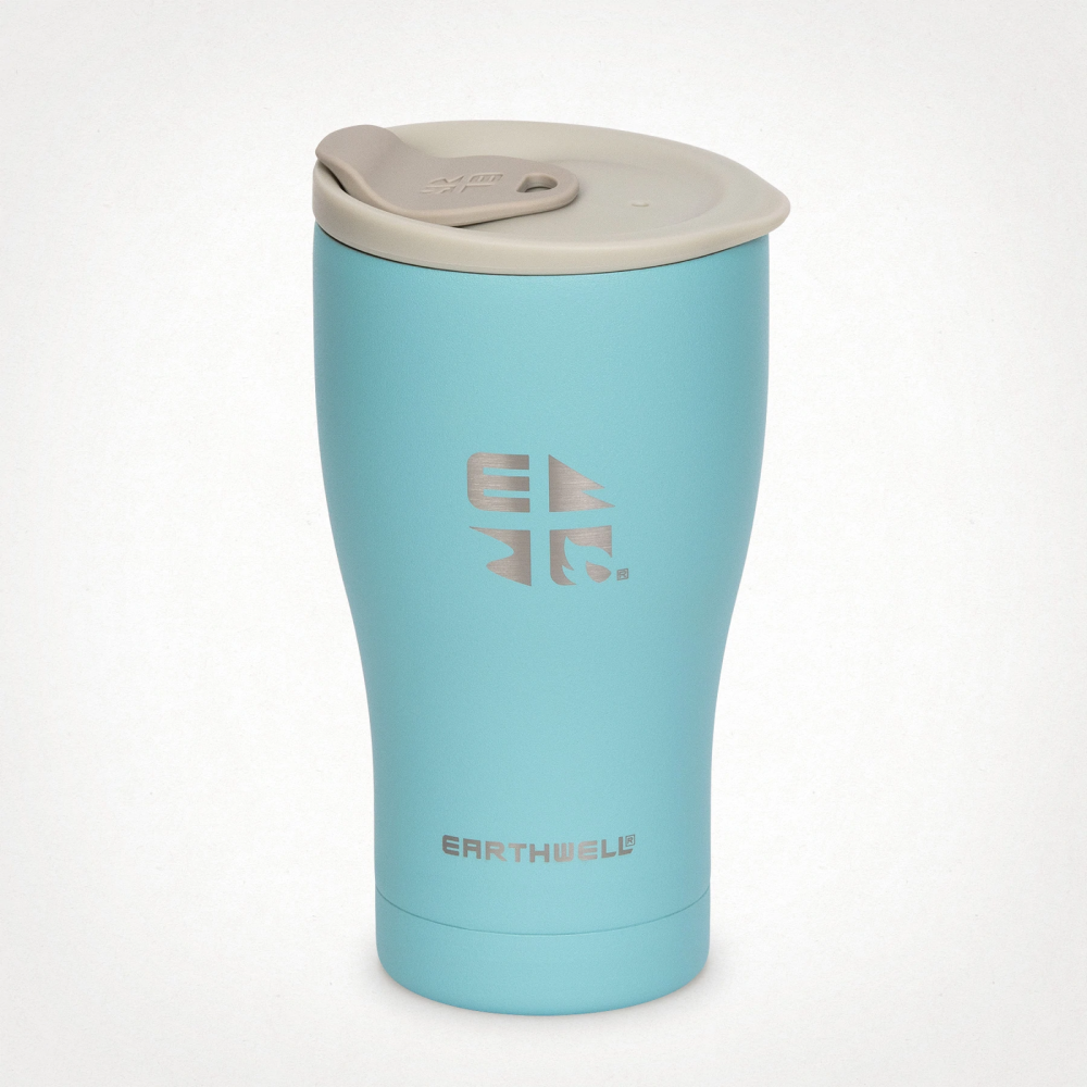 Earthwell Vacuum Tumbler 16oz / 470ml  - Aqua Blue,